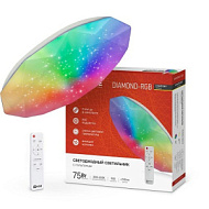 Светильник светодиодный COMFORT DIAMOND-RGB 75Вт 3000-6500К 6000лм 230В 500х90мм с пультом ДУ IN HOME