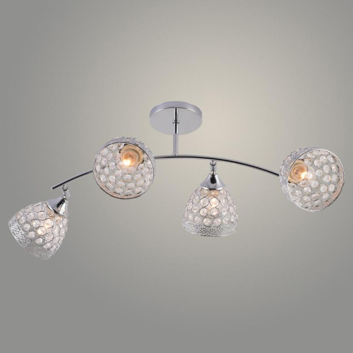 Люстра XA1641/4 CR хром 4х60W E27 d600 h290, HN25