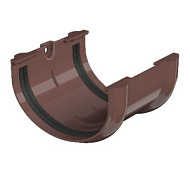 Соединитель желоба Технониколь Оптима ПВХ коричневый, /60/