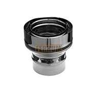 Переход на сэндвич Феррум d=115/200мм, нержавеющий (430/0,8мм), по воде