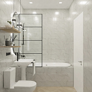 Плитка настенная Серена белая верх 200*300 мм/ уп 24 шт/ 1,44 м2