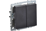 Выключатель IEK 2-кл. СП BRITE ВС10-2-0-БрЧ 10А черн. BR-V20-0-10-K02