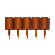 Ограждение садовое пластиковое `Бревнышко` 100 см х 24 см микс