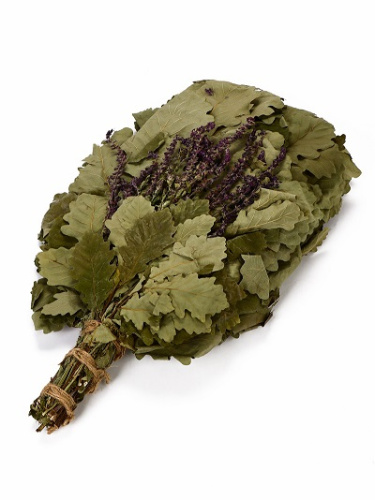Веник для бани, дубовый, 55 см, с шалфеем, «Добропаровъ»