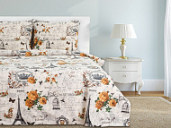 Постельное белье "Этель" 2 сп Парижские сезоны175*215 см, 200*220 см, 70*70 см -2 шт,100% хл, бязь