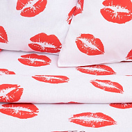 Постельное белье "Этель" дуэт Яркий поцелуй 143*215 см-2 шт, 220*240 см, 70*70 см-2 шт,100% хл, бязь