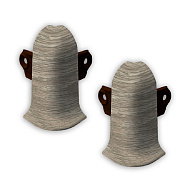 253 Угол наружный Лексида с крепежом 55мм Ясень серый (2шт/блистер)