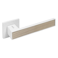 Ручка раздельная АЛЛЮР Лана W белый/светло-серое дерево защитная пленка