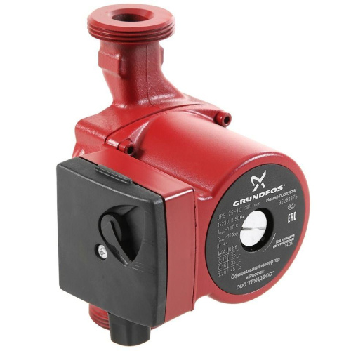 Насос циркуляционный Grundfos UPS 25-40 с гайками