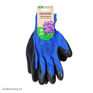 Перчатки нейлон облив латекс синие 'Praktische Home' G-116