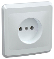 452892 Розетка 1-м СП Вега РС10-2-ВБ без  заземл. контакта и защ. штор 10А бел. ИЭК ERV10-K01-10-DM