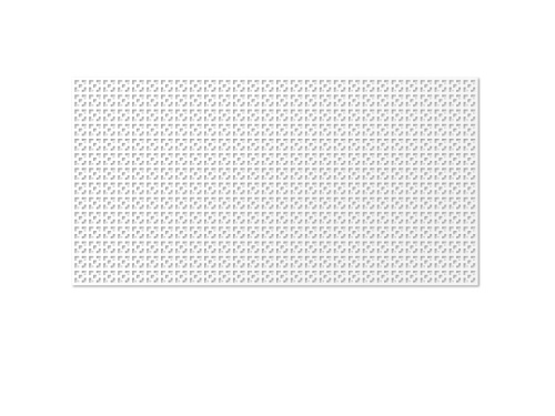 Панель декоративная перфорированная без рамки 1112х512 мм Дамаско белый