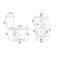 Унитаз-компакт Santeri Pro, белый, 1 режим, полипропилен