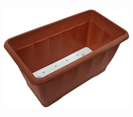 Ящик балконный Ангора дренажная решетка, терракот 280*155*150 мм, 4 л