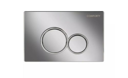 CF5097ES Кнопка для инсталляций Comforty с рамкой двухрежимная панель смыва, сатин