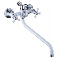 CN2208-8 Смеситель для ванны Cron, белый/хром