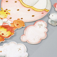 Наклейка EVA интерьерная "Звери на воздушном шаре" 41 х 31,5 см.