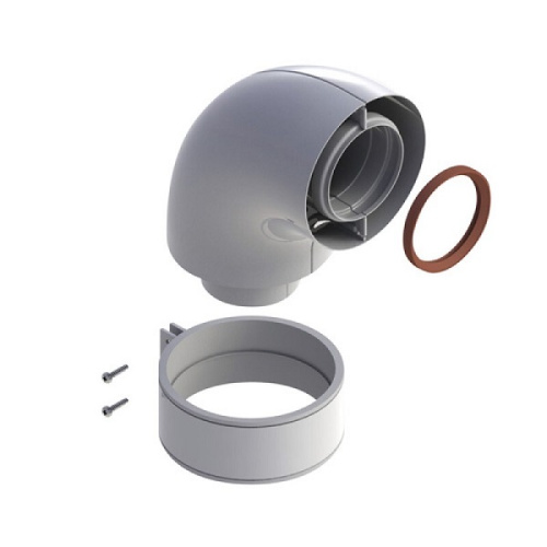 Колено подключения коаксиальное под фланец (Ф60/100) A-013-2