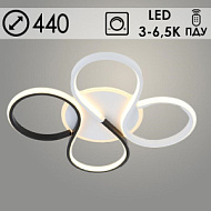 Люстра K38520 WH+BK белый/черный LED 84W+22W 3000K-6500K ПДУ диммер d440, 24