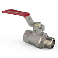 Кран шаровой 1" ВР/НР рычаг никель