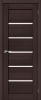 Дверное полотно модель №5 700*2000мм Орех темный белое стекло Экошпон АКЦИЯ!