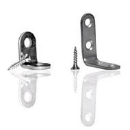 Уголок мебельный 16х16х12х1,5мм с шурупом оцинк. 6шт/пакет