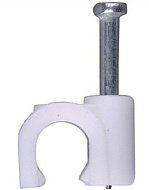 Скоба для кабеля А10 мм круглая 50шт/пакет