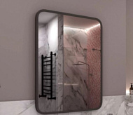 Зеркало для ванной Сидней 600х800 Черный в багете из МДФ