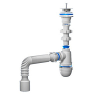 Сифон для умывальника 1 1/2"х40 с мет.реш. с г.т. 40х40/50 S0115