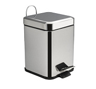 Ведро для мусора Санакс 6л, хром, квадратное 10806