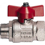 Кран шаровый DN20 вн*нар 3/4" бабочка латунь