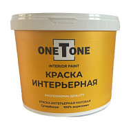 Краска ONETONE интерьерная, акриловая, супербелая, 14 кг