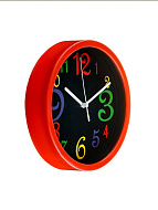 Часы настенные, серия: Детские "Цветные цифры", дискретный ход, d-20 см