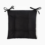 10300776 Сидушка на стул Этель  Freedom 42х42 см, цв.чёрный, лён 45%, хл. 55% 395 г/м