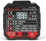 Тестер розеток и УЗО "PROLINE" KT 106D КВТ