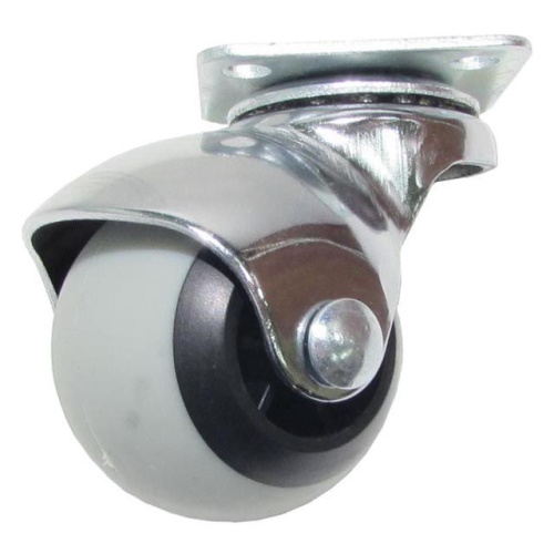 Опора колесная 50мм с пятой, поворотный подшипник, круглая серая