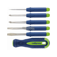 13384 Отвертка  Сибртех  со сменными насадками, 5 шт., CrV