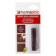Воск для восстановления паркета и ламината Homastic, 30гр, темный орех