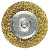 74448 Щетка для дрели Matrix, 75мм, плоская со шпилькой, латунированная витая проволока