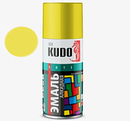 Эмаль алкидная KUDO, аэрозоль, 520мл, желтая KU-1013