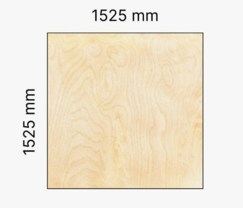 Фанера 1525*1525 * 10мм, сорт 4/4