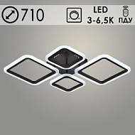 Люстра LI08822/2+2 PR COF кофе 84W+8W LED RGB 3000-6500K d755 ПДУ(ИК) диммер, HN23