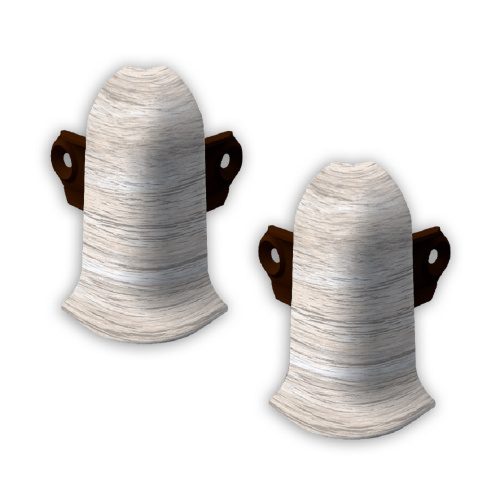 230 Угол наружный Лексида с крепежом 55мм Дуб айсберг (2шт/блистер)