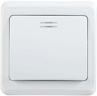 452899 Выключатель 1-кл. СП Вега 10А IP20 ВС10-1-1-ВБ с индикацией бел. IEK EVV11-K01-10-DM