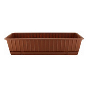 Ящик балконный Ангора Классик пластиковый терракот, с поддоном 51 см, 7,5 л