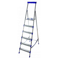 Стремянка Nika 6 ступеней 1,28м металлическая,широкая