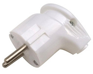 464665 Вилка косая с заземл. 4152 / вилка угловая с заземл. 16А 4110 бел. ASD / IN HOME 469061200055