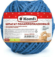 Шпагат полипропиленовый, 50 м, 1000 текс, синий, Komfi