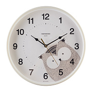 9344340 Часы настенные, серия: Интерьер, "Сова", d-30.5 см, плавный ход