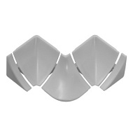 Набор комплектующих  к плинтусу для столешницы Металлик серебристый /1/